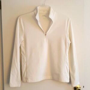 Lady Hagen Ivory Quarter Zip Golf Fleece Sweater Size L